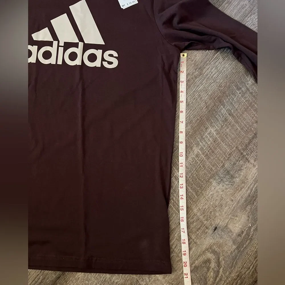 Adidas Multisport Badge of Sport Long Sleeve T-Shirt- Size Medium Tall - Picture 5 of 7